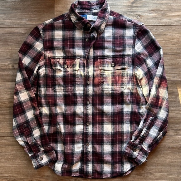 Old Navy Other - Old Navy | Double Brushed Flannel Shirt in Maroon/Black/White Plaid (Small)
